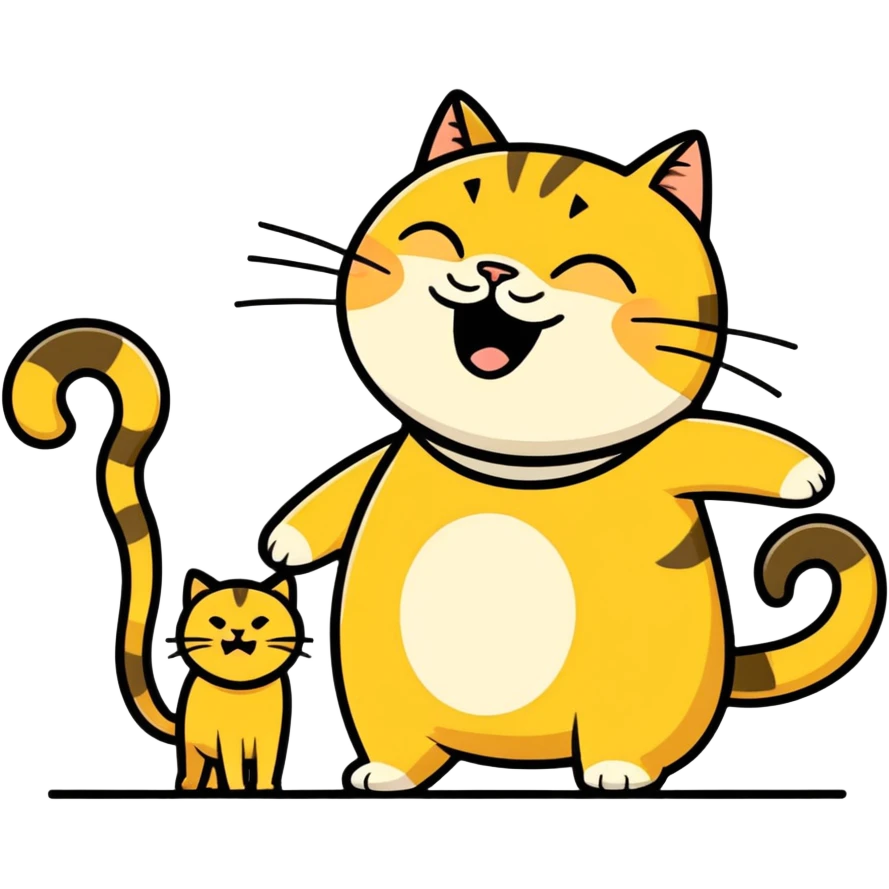golden cat  meowing ￼at old blind man  emoji