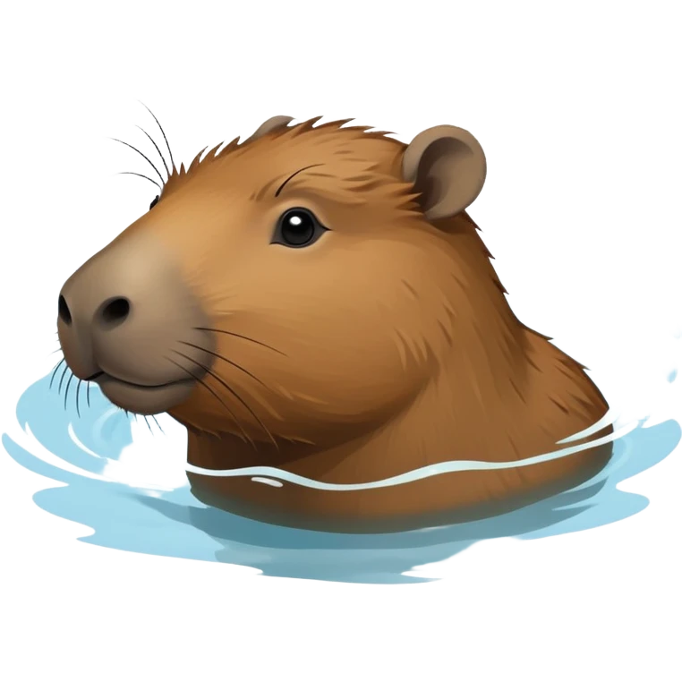 Capybara swimming emoji