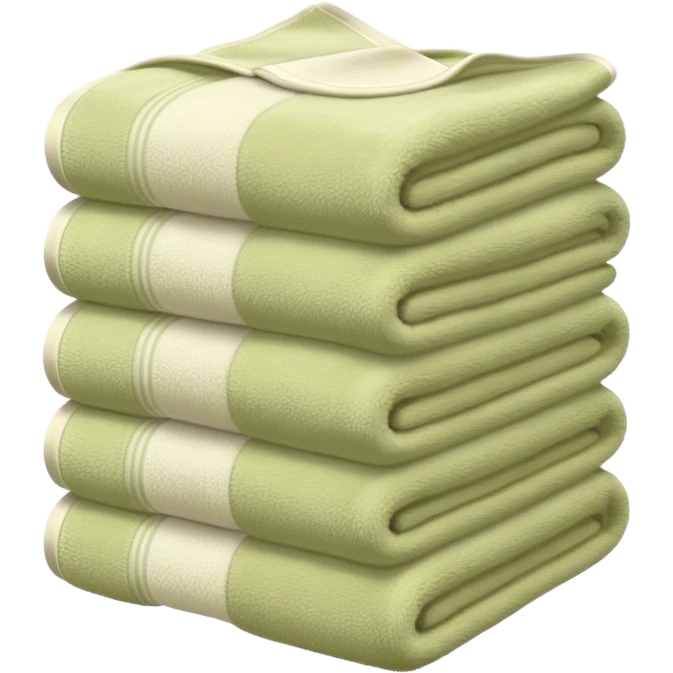 cozy pale olive stacked towels  emoji