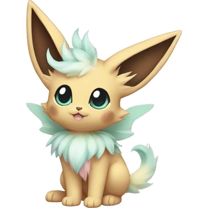 Kawaii Pastel Eeveelution-Cute-Pokémon-fusion full body emoji