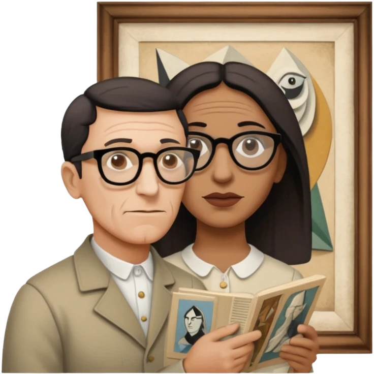 gernika picasso with an art guide emoji