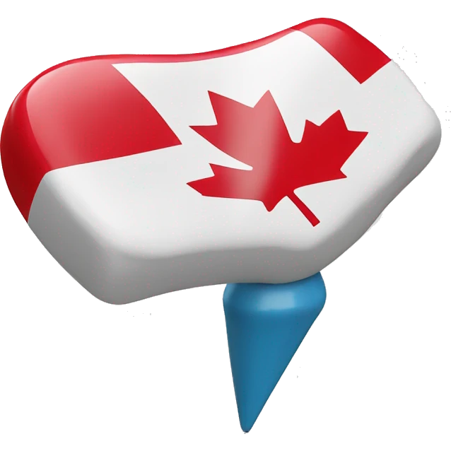 Pushpin with Canadian flag emoji