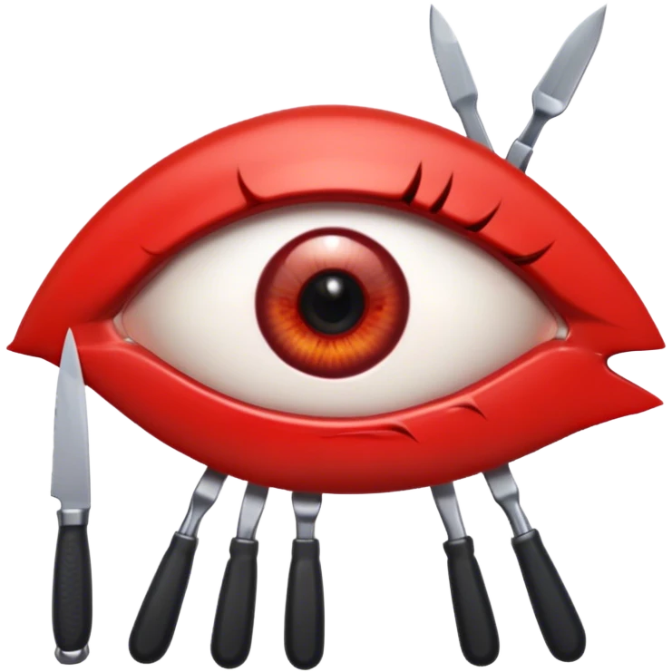 eye with knifes for pupils emoji
