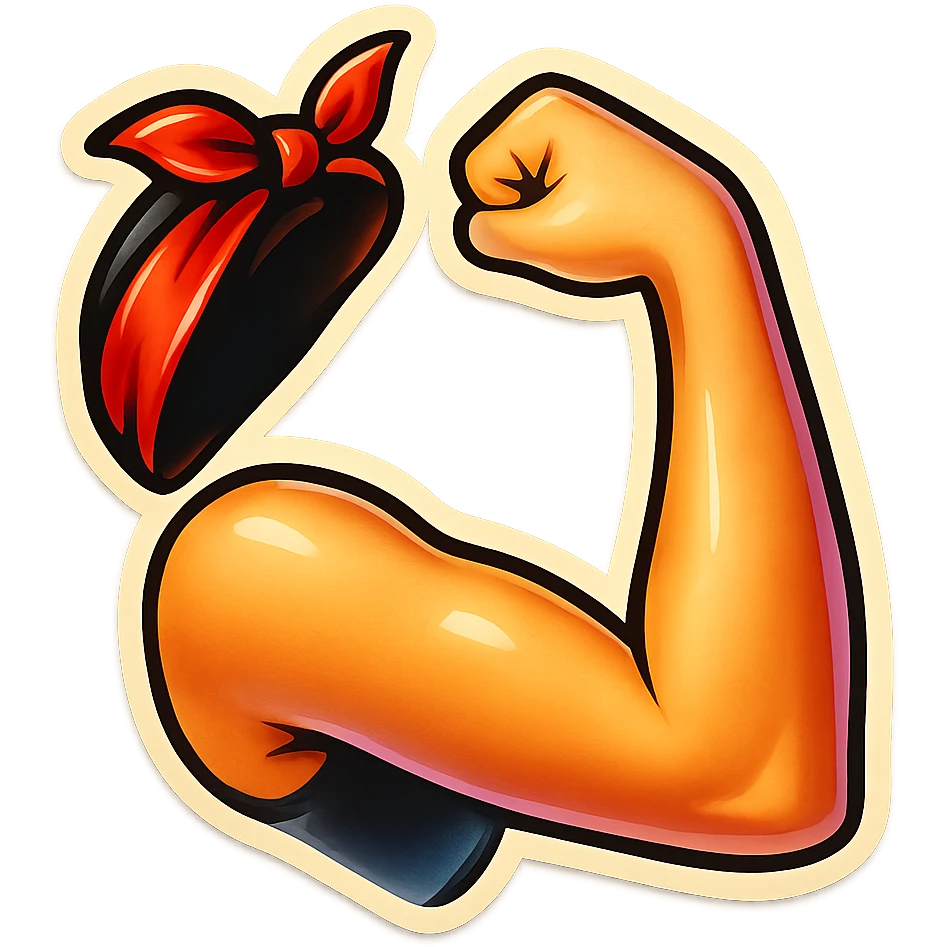 bras bandé, style pinup années 50, seulement le bras emoji