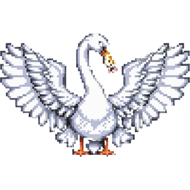 swan with wings spread emoji