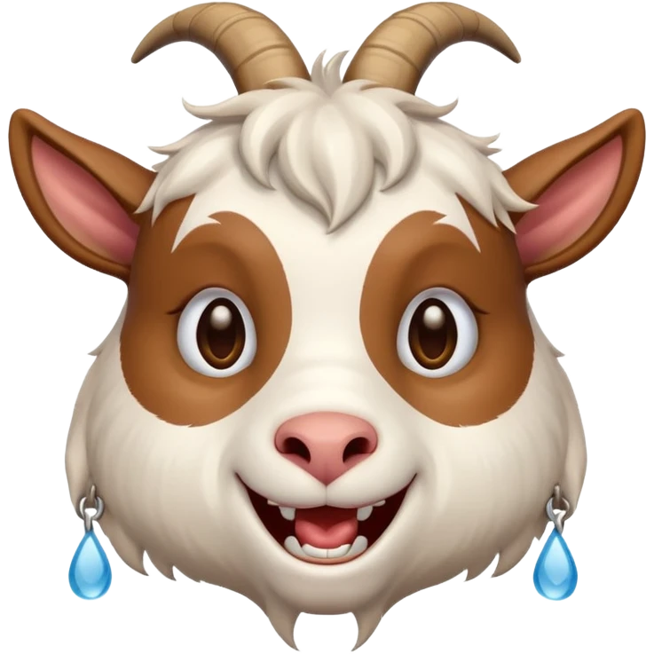 Goat Crying with laught emoji