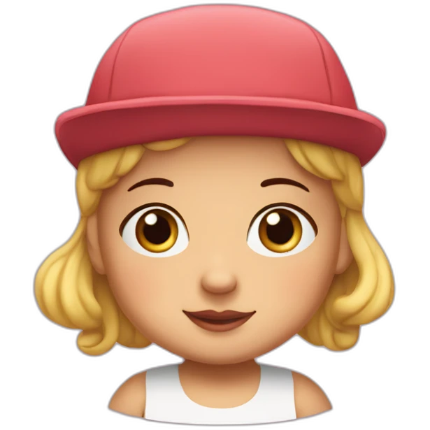 A baby with loise hat from bobs burgers emoji