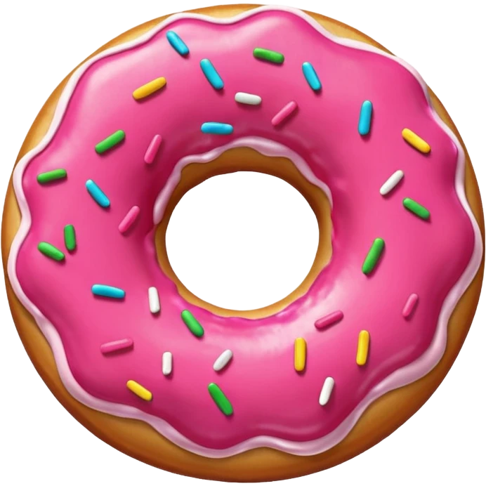 donut rosa liso sem granulado emoji