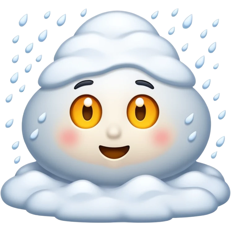 Snowfall image in professional look emoji