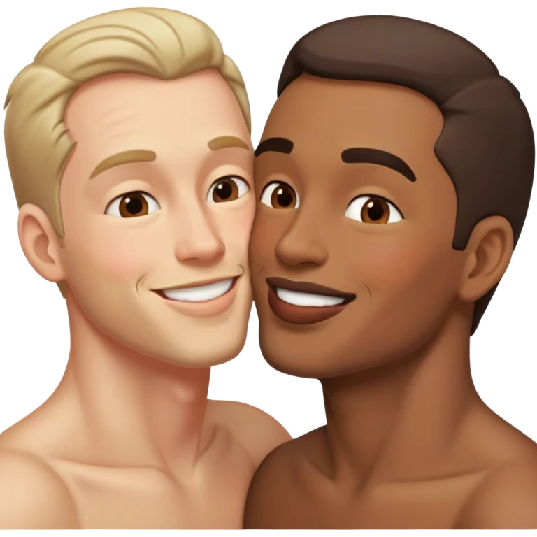 Two kissing men emoji