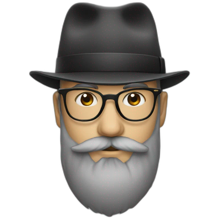 Beard, hat and glasses emoji