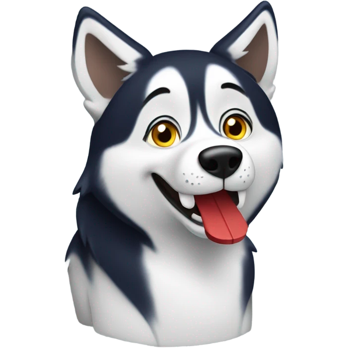 Husky drinking coke  emoji