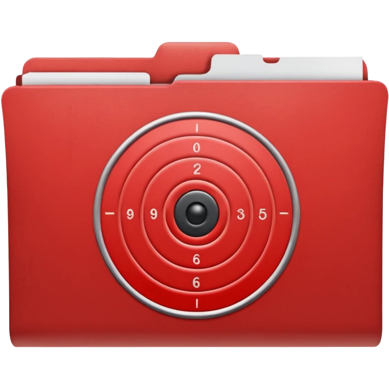 red file folder with target on the cover emoji