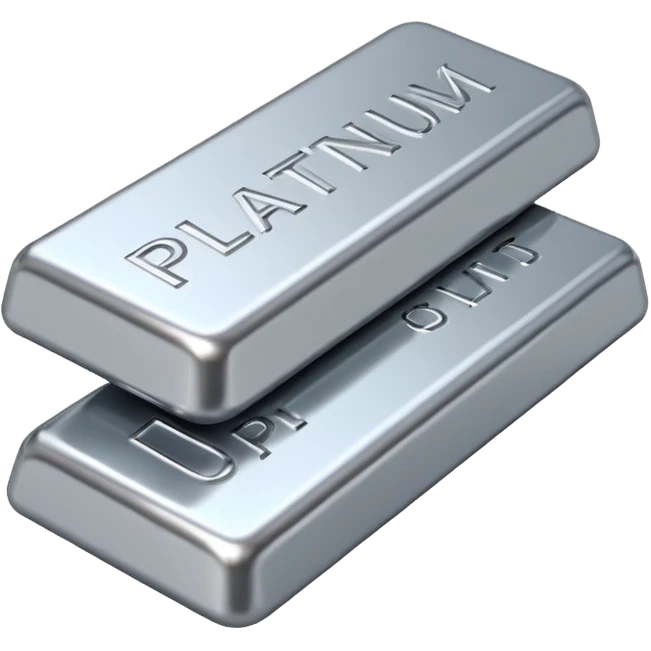platinum bars, platinum text emoji