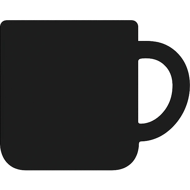 simple black mug icon emoji