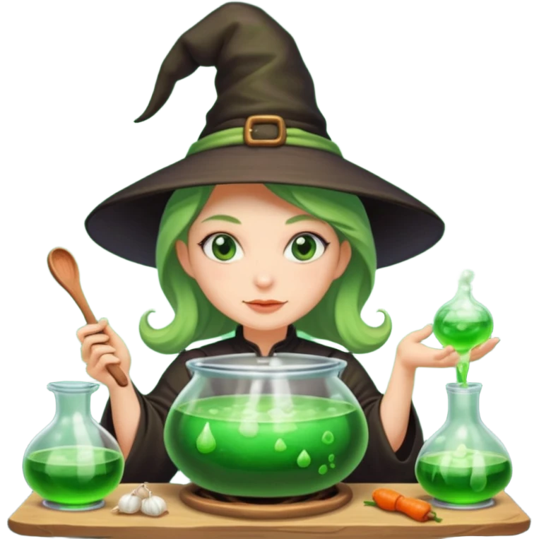 green witch cooking potion emoji