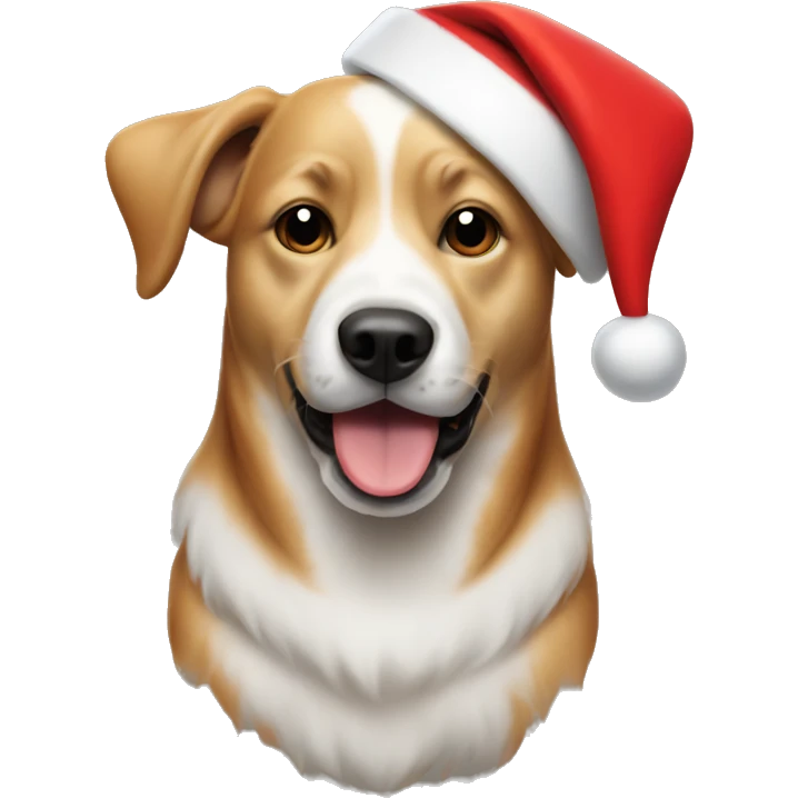 Dog with Santa hat emoji