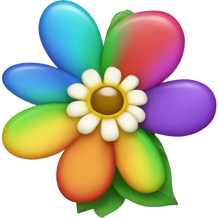 Rainbow flower  emoji