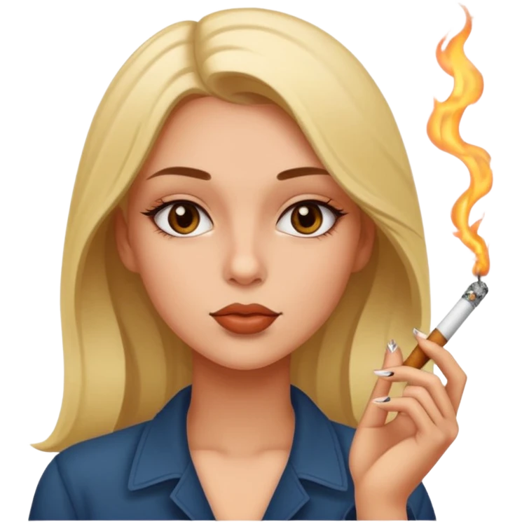 Girl smoking joint emoji