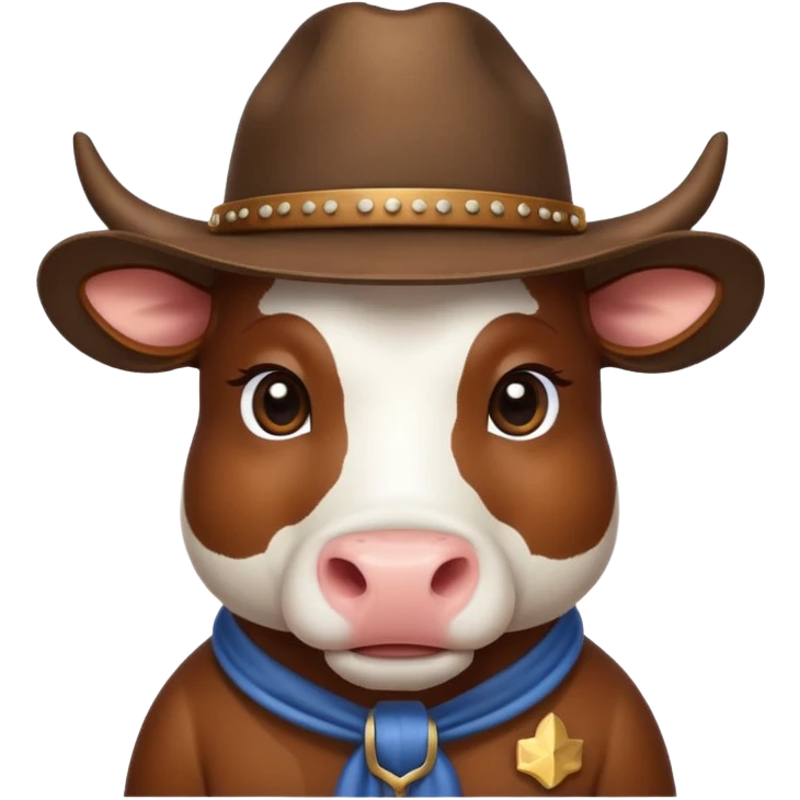 Cow wearing cowboy hat  emoji
