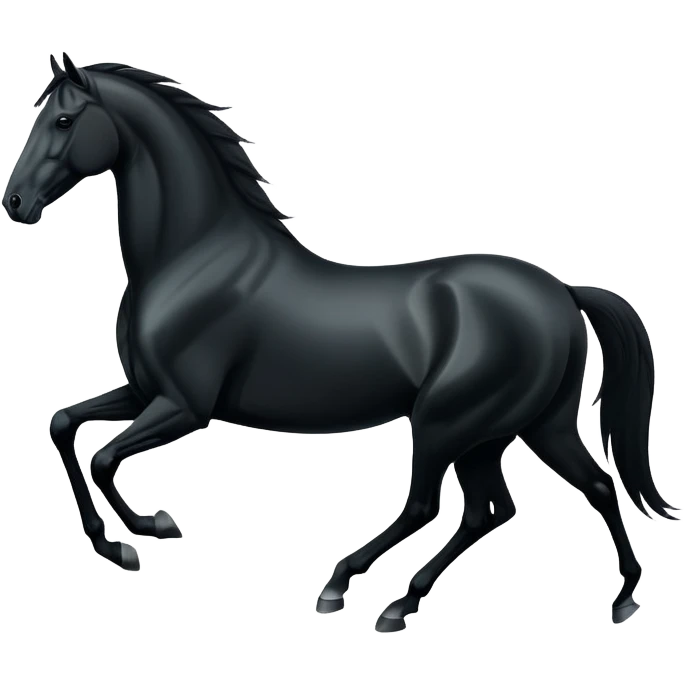 Black Horse Silhouette  emoji