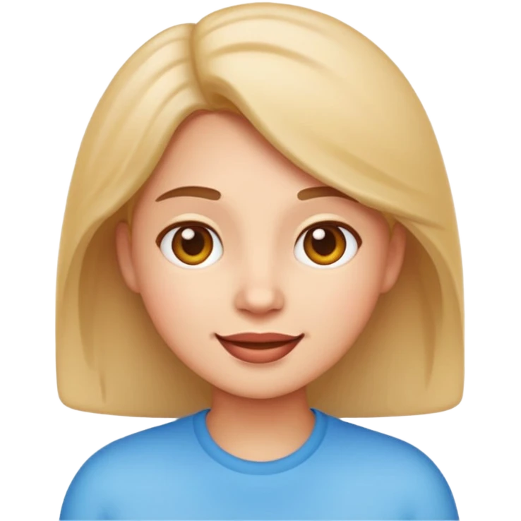 Emoji-style trans character, modern Apple emoji style, friendly and confident expression, clean vector shading, soft lighting, simple background, inclusive design emoji