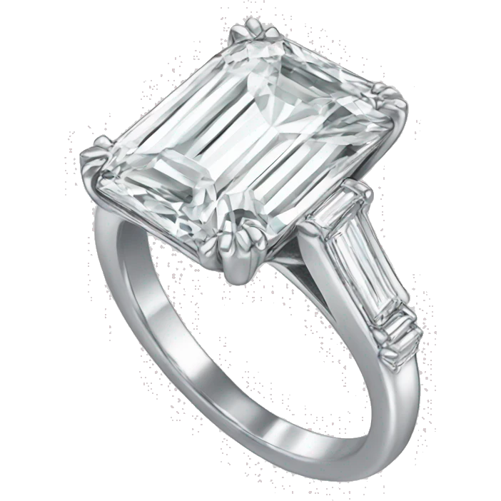 emerald cut engagement ring  emoji