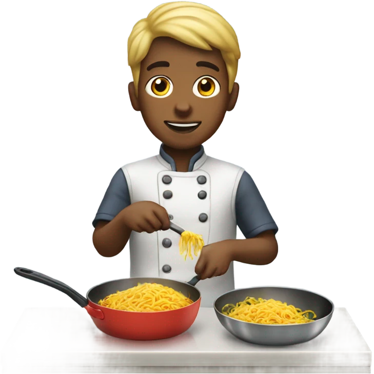 Boy cooking Maggi emoji