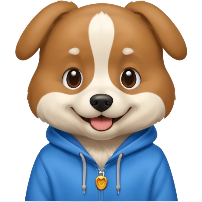 dog wearing hoodie emoji