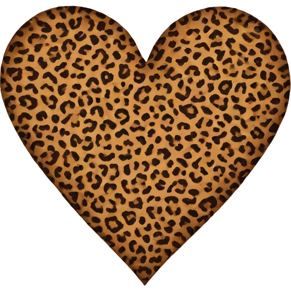 leapord print heart emoji