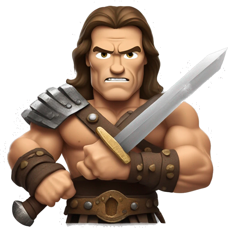 conan the barbarian arnold schwarzenegger holding sword emoji
