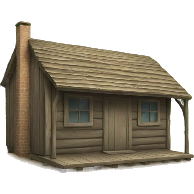 wooden shack emoji