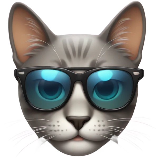 Cat with sunglasses emoji