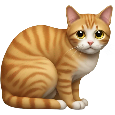 Cat squatting emoji