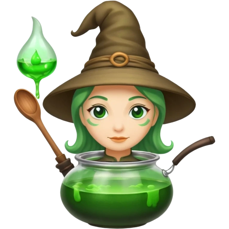 green witch cooking potion emoji