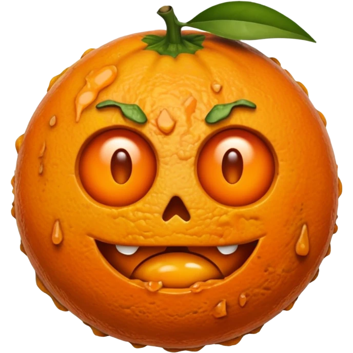 i want a rotten orange emoji. emoji