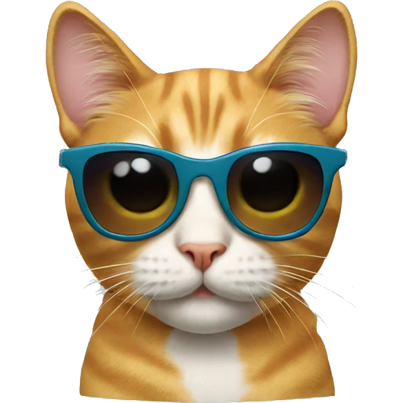 Cat with sunglasses emoji