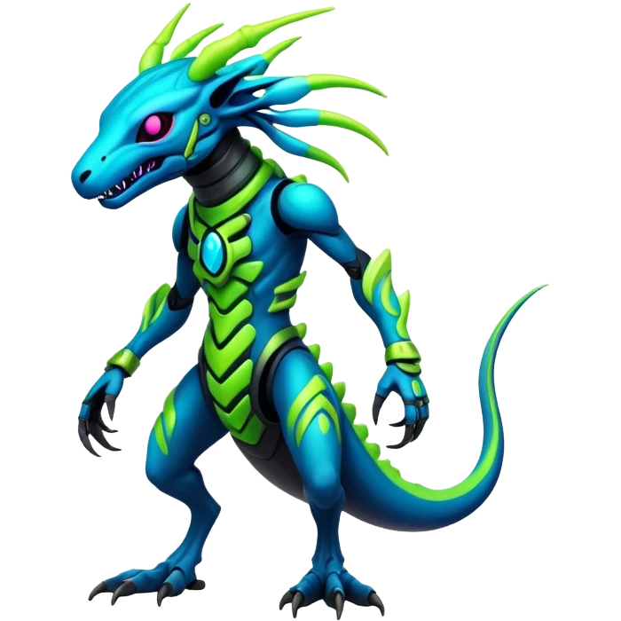  futuristic lush cool edgy neon Fionbri-Vernid-ET-creature (full body) emoji