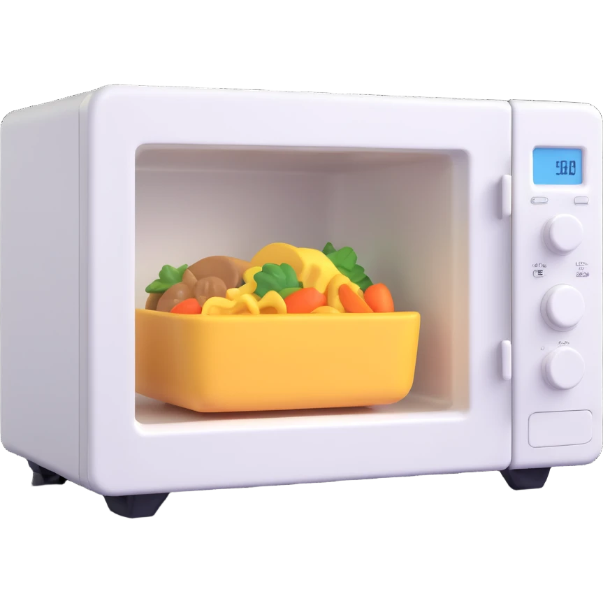microwave with food inside emoji