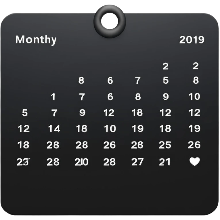 payment schedule — a black matte calendar minimum details emoji