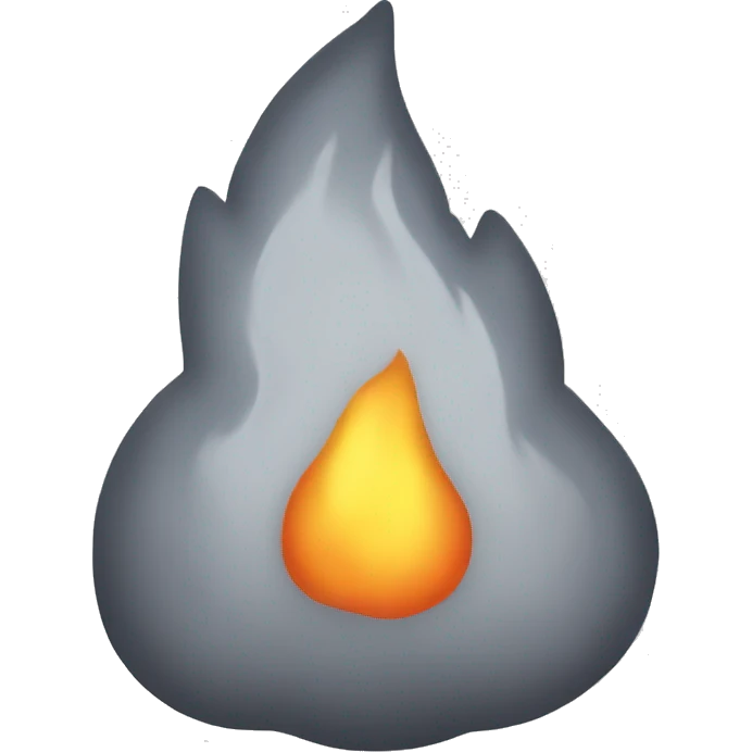 Grey fire emoji