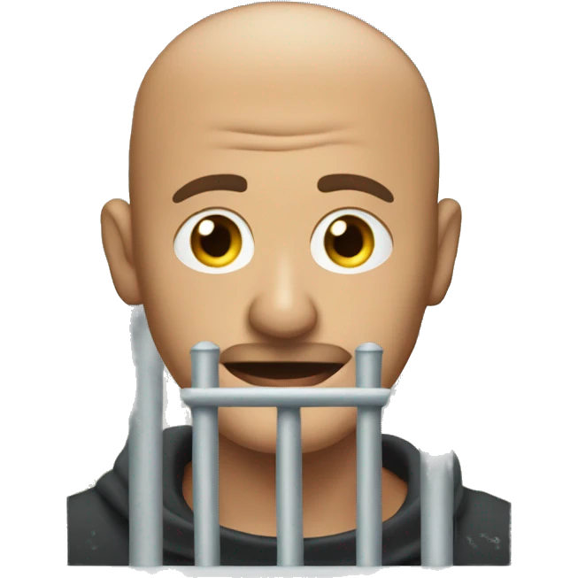man behind railings with text in front saying "Obrigado Kaow" emoji