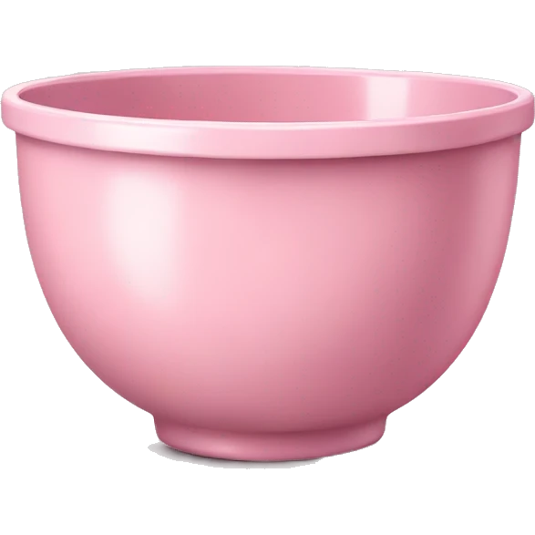 Realistic pastel pink mixing bowl emoji