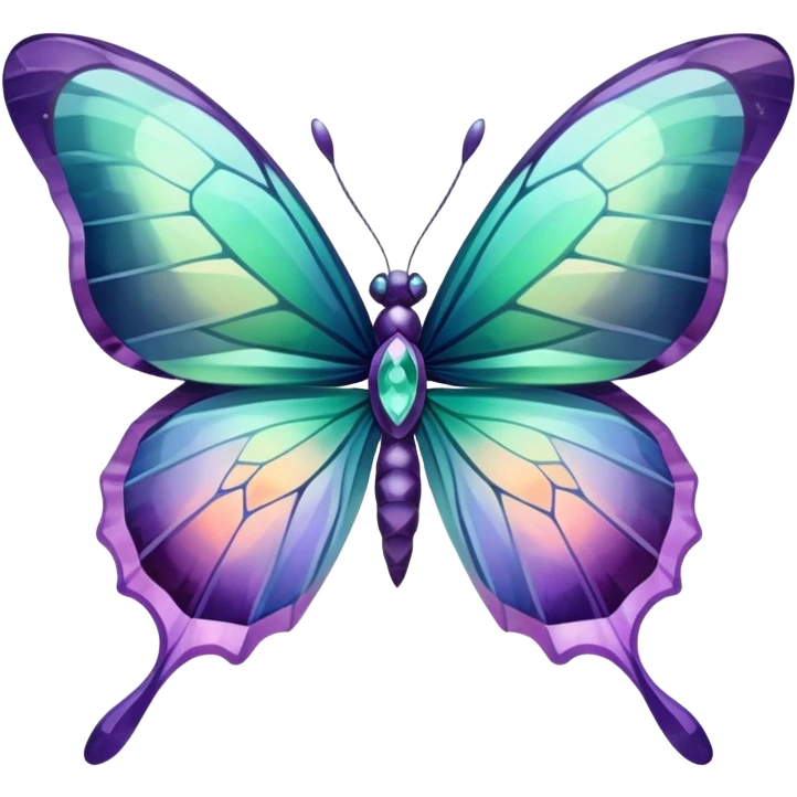 Iridescent Fluorite butterfly emoji