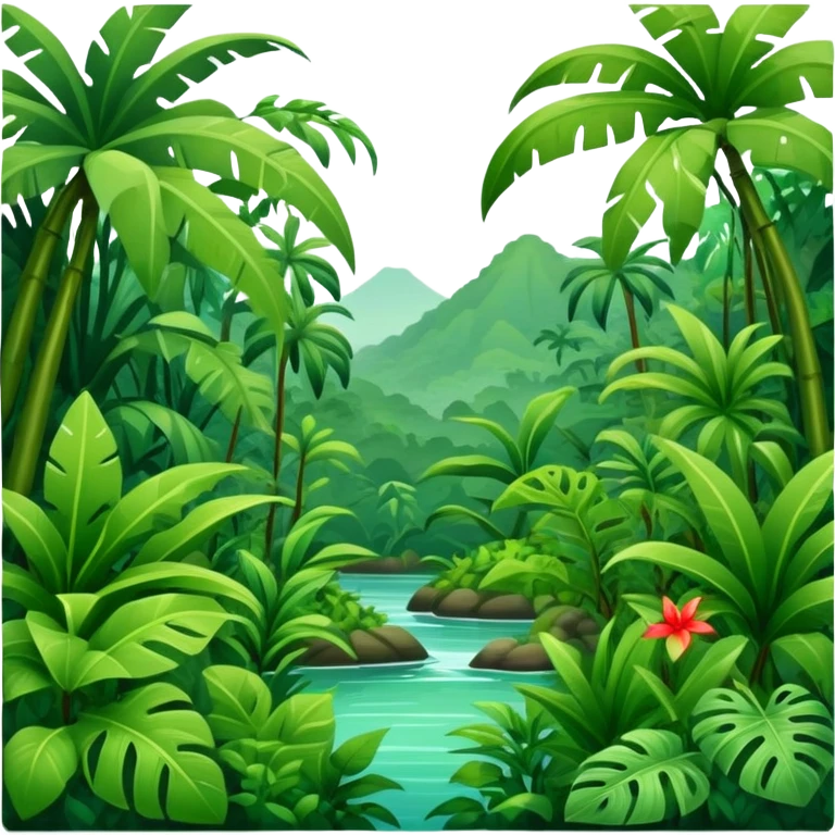 tropical jungle landscape emoji