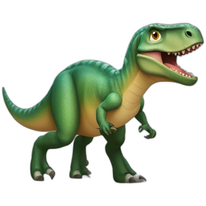 Un dinosaures qui rigole emoji