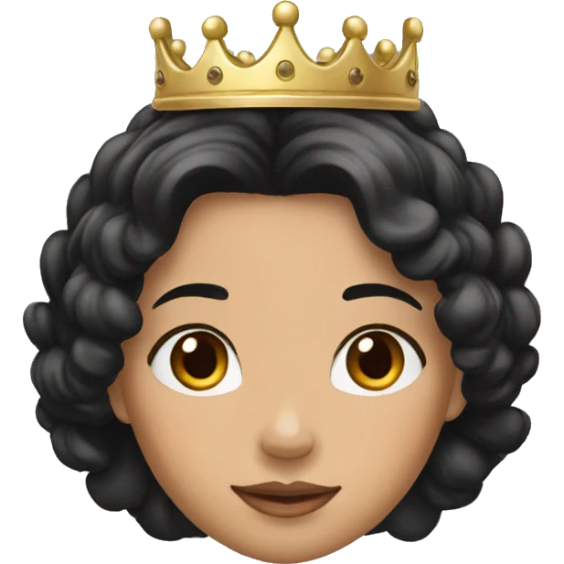 princess crown WITH BLACK HAIR emoji