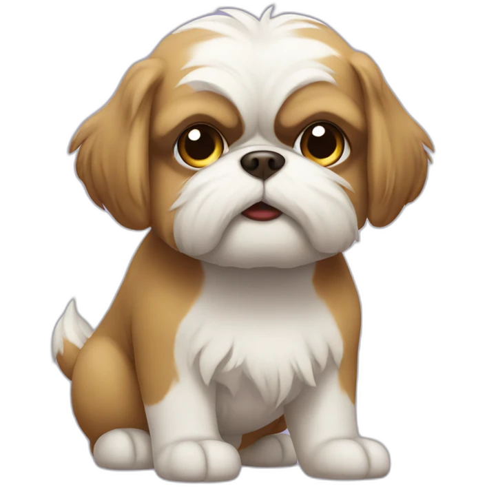 Angry shitzu emoji