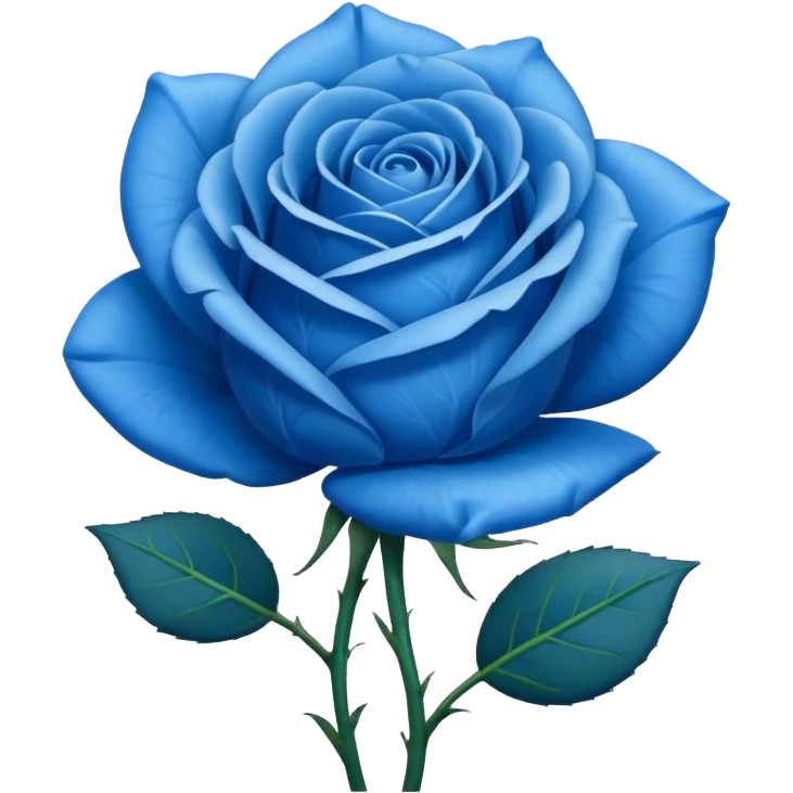 une rose bleu emoji