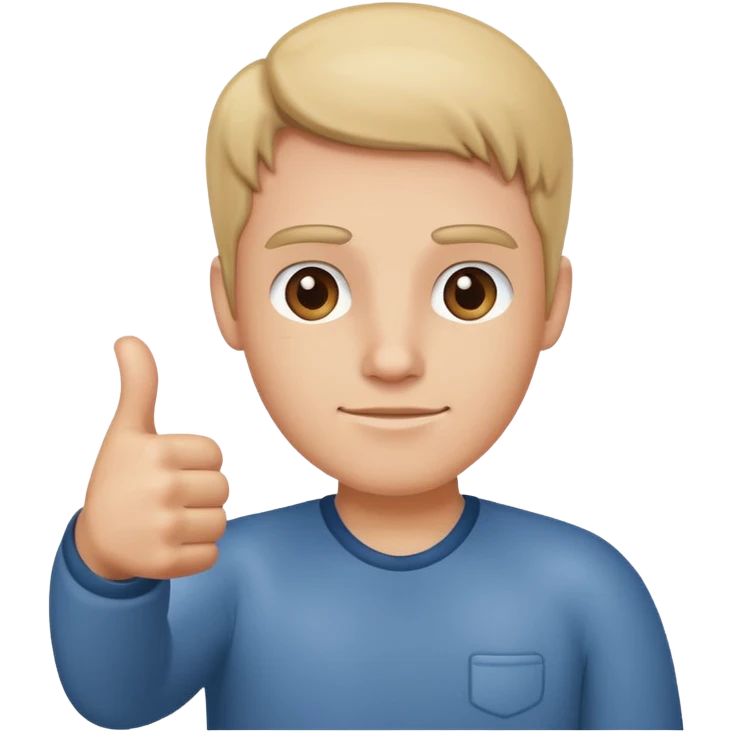 Worry with thumbs up emoji